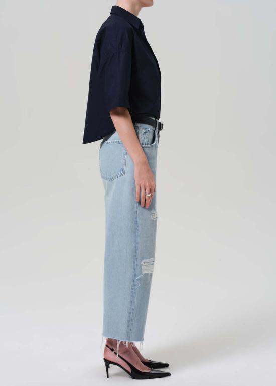  시티즌 오브 휴머니티 데님 팬츠 인류의 시민 아일라 로우 헴 크롭 진 바케로 - CITIZEN OF HUMANITY