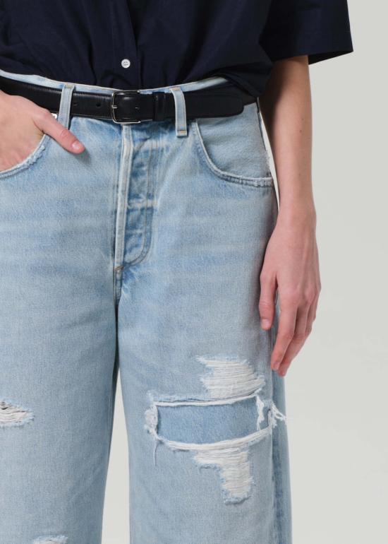  시티즌 오브 휴머니티 데님 팬츠 인류의 시민 아일라 로우 헴 크롭 진 바케로 - CITIZEN OF HUMANITY