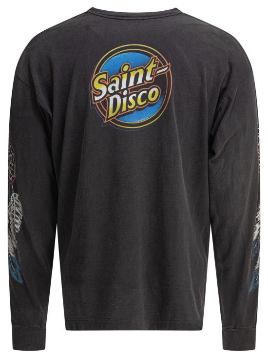 25SS 세인트 미카엘 긴팔 티셔츠 SM HR8 0000 C40BK Black - SAINT MXXXXXX