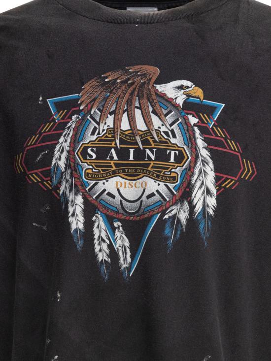 25SS 세인트 미카엘 긴팔 티셔츠 SM HR8 0000 C40BK Black - SAINT MXXXXXX