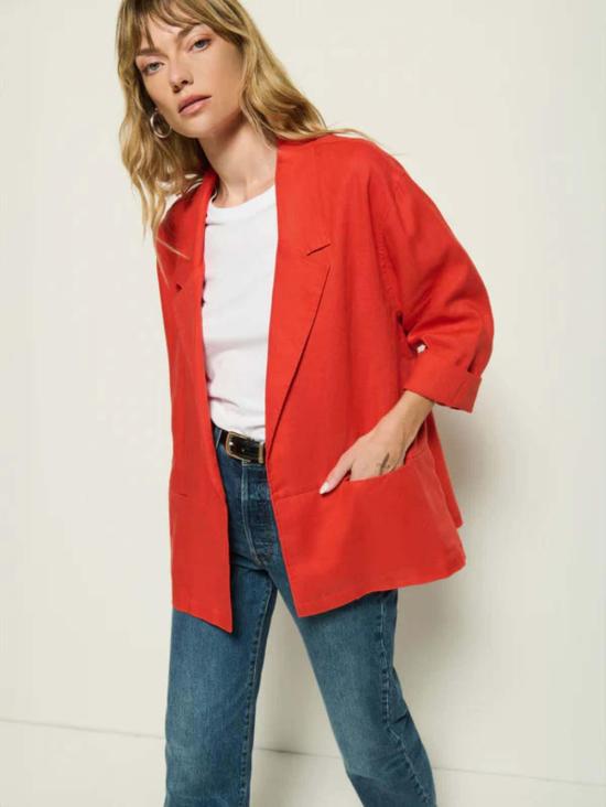  네이션 리미티드 수트 자켓 베아트리스 블레이저 오로라 레드 - NATION LTD