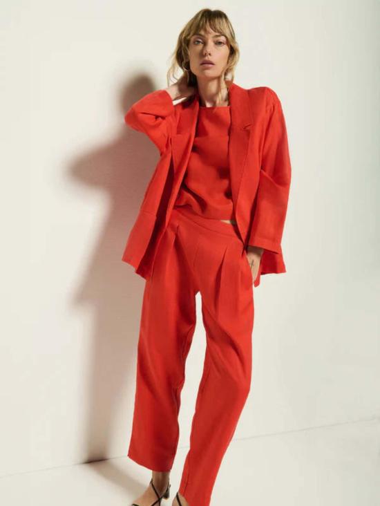  네이션 리미티드 수트 자켓 베아트리스 블레이저 오로라 레드 - NATION LTD