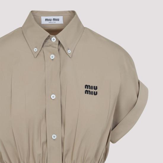 25FW 미우미우 셔츠 MK1955SOOO 10RG 0241 GREEN - MIU MIU