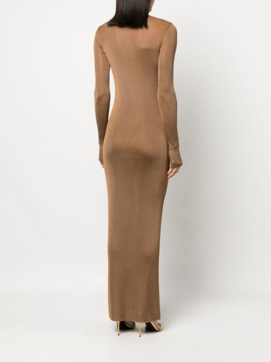 25FW 생로랑 롱 원피스 739561Y76BM2520 BROWN - SAINT LAURENT