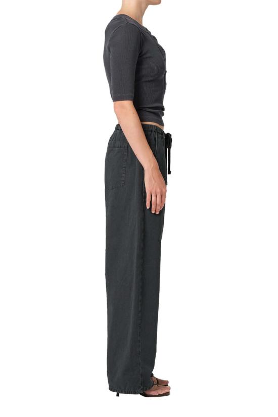  시티즌 오브 휴머니티 크롭 팬츠 오로라 풀온 팬츠 (블랙) - CITIZEN OF HUMANITY