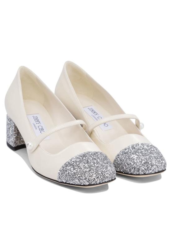 25SS 지미추 힐/펌프스 ELISA 45PJESILVER LATTE WHITE - JIMMY CHOO