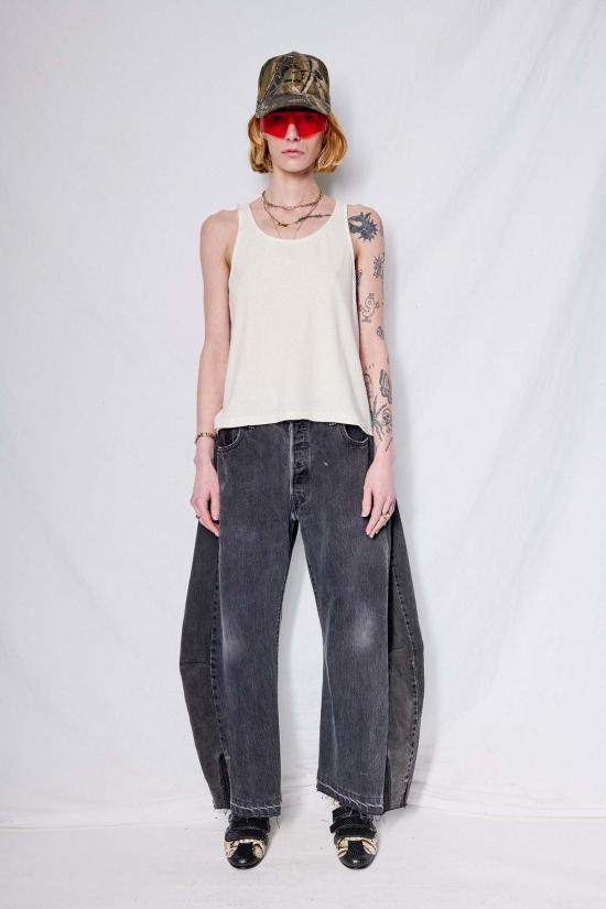  영메이븐 민소매 티셔츠 융마벤 크롭드 탱크 - JUNGMAVEN