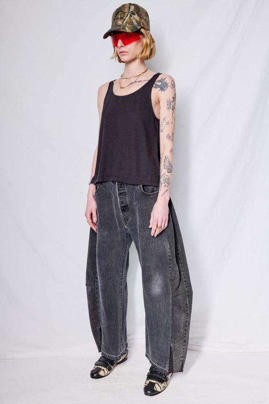  영메이븐 민소매 티셔츠 융마벤 크롭드 탱크 - JUNGMAVEN