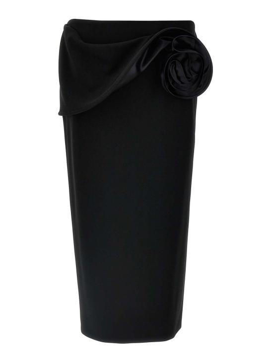 26SS 마그다뷰트림 미디 스커트 224425BLACK Black