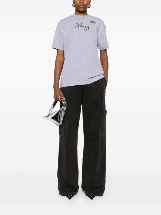  오프화이트 반팔 티셔츠 OWAA089S25JER0070510 Grey - OFF WHITE