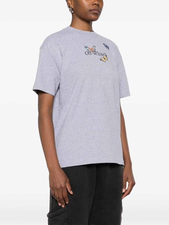  오프화이트 반팔 티셔츠 OWAA089S25JER0070510 Grey - OFF WHITE