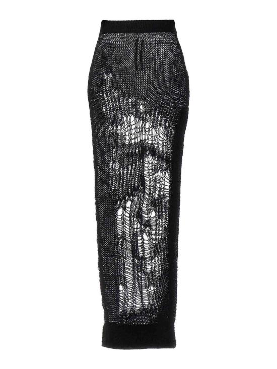  릭 오웬스 미디 스커트 RP01E7605KNETMH09 Black