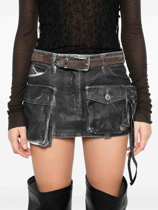  디 아티코 숏 원피스 250WCR00136184 Dark Blue - THE ATTICO