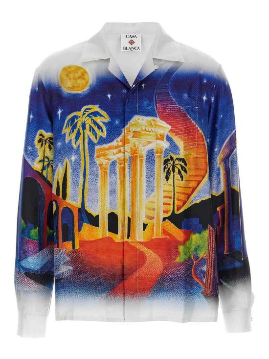  카사블랑카 긴팔 셔츠 UMPS25SH00601MIDNIGHTACROPOLIS Multicolour