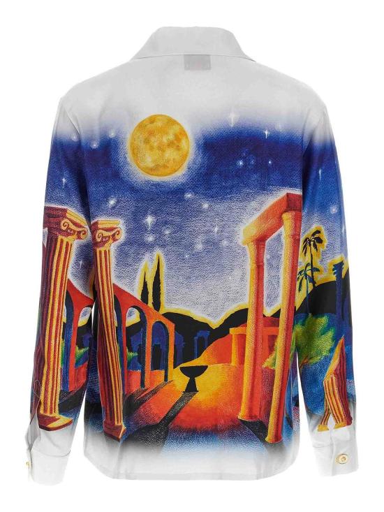  카사블랑카 긴팔 셔츠 UMPS25SH00601MIDNIGHTACROPOLIS Multicolour - CASABLANCA