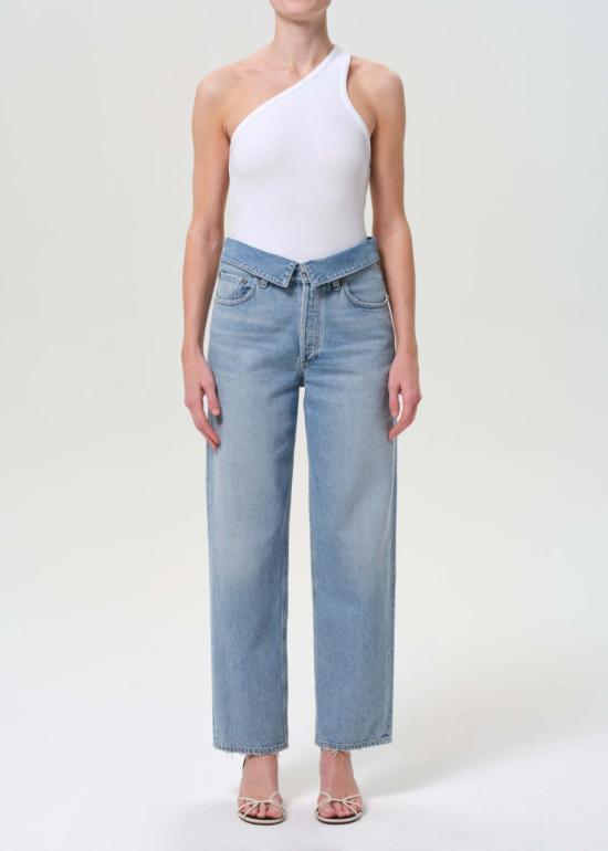  에이골디 데님 팬츠 아골드 에코 테이퍼 진 실러블 페일 빈티지 인디고 - AGOLDE