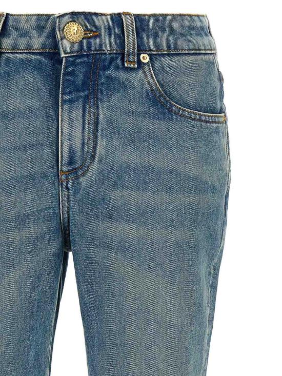  발망 스트레이트 팬츠 EF1MJ130DF246FF Blue - BALMAIN