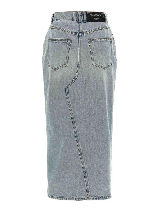  발망 스커트 EF1LD460DF236FC Light Blue - BALMAIN