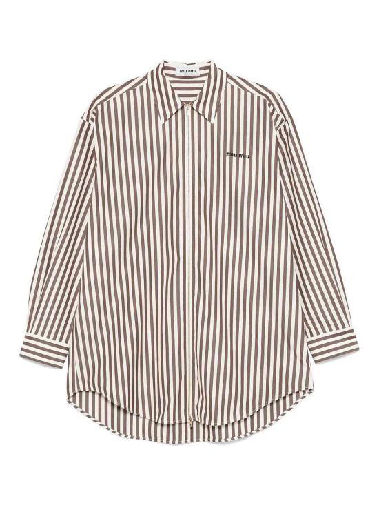  미우미우 블라우스 MK1904SOOO16FCF060S Brown