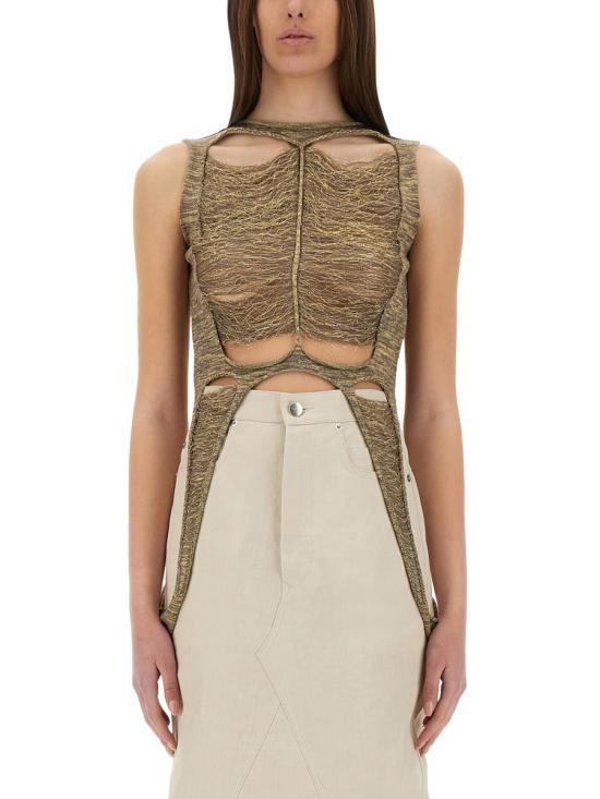 25SS 릭 오웬스 민소매 티셔츠 RO01E7615 KGRIDG02 GOLD