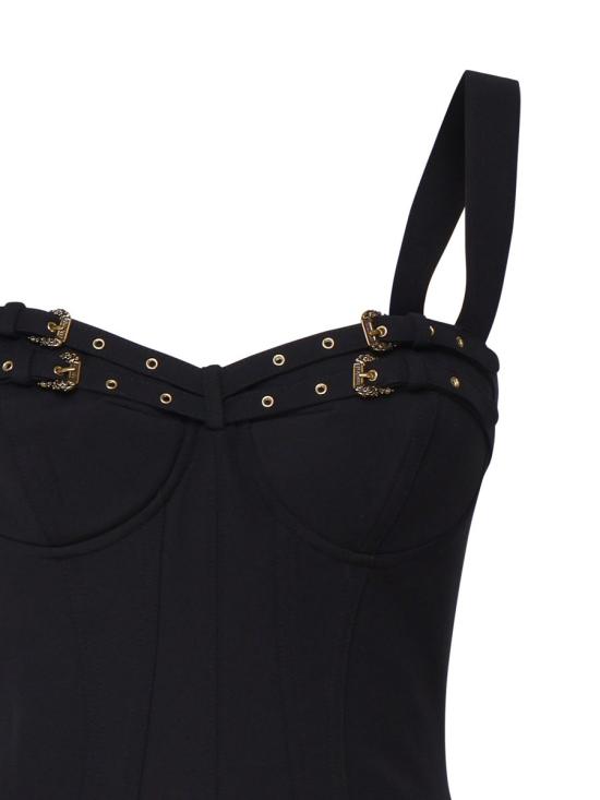 24FW 베르사체 미디 원피스 77HAO935N0394899 Black - VERSACE