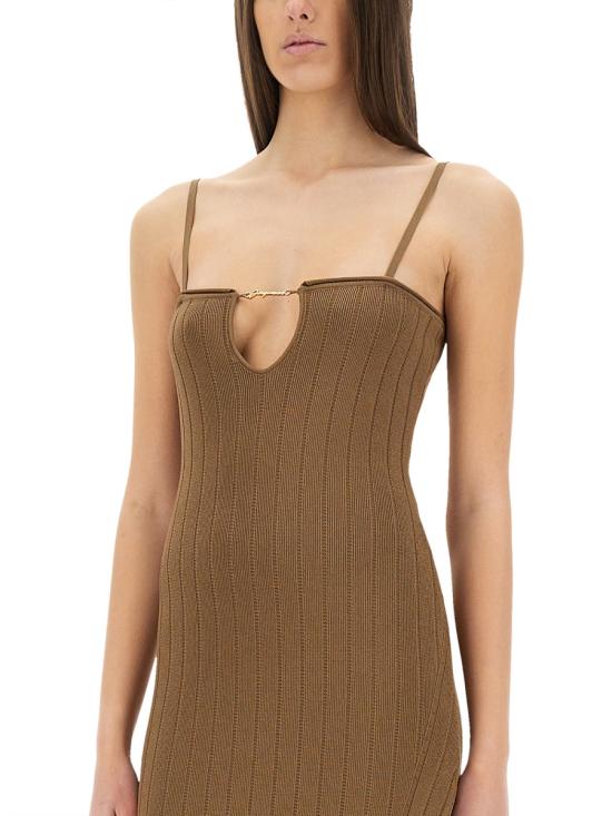 25SS 자크뮈스 미디 원피스 241KN358 2355150 BROWN - JACQUEMUS