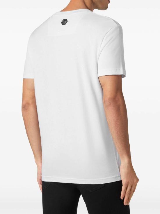  필립 플레인 반팔 티셔츠 MTK7449PJY002N01 White - PHILIPP PLEIN