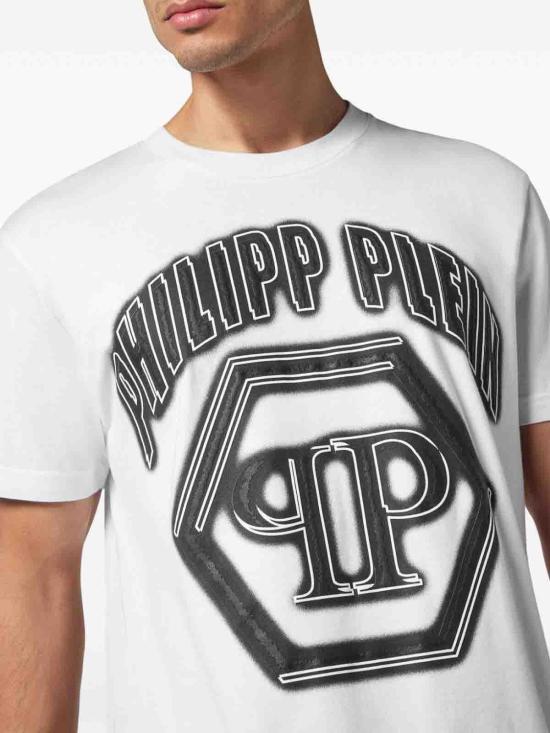  필립 플레인 반팔 티셔츠 MTK7449PJY002N01 White - PHILIPP PLEIN