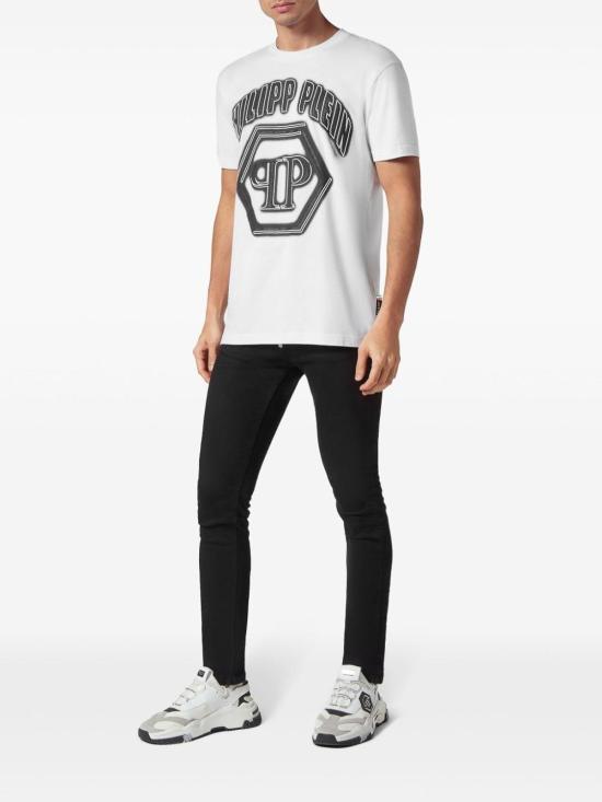  필립 플레인 반팔 티셔츠 MTK7449PJY002N01 White - PHILIPP PLEIN