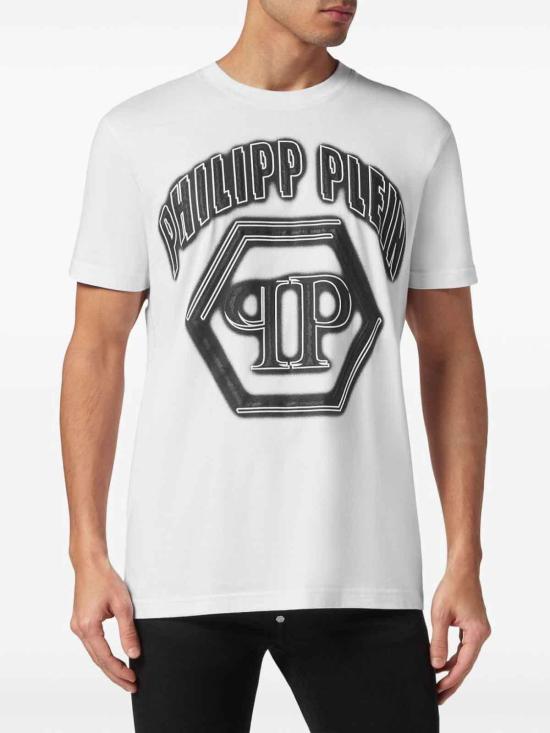  필립 플레인 반팔 티셔츠 MTK7449PJY002N01 White - PHILIPP PLEIN