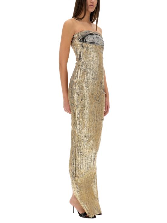 25SS 릭 오웬스 미디 원피스 RP01E7524 SGMC02 GOLD - RICK OWENS