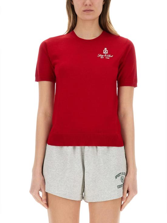 25SS 스포티앤리치 반팔 티셔츠 TO078606205RE15 182 RED