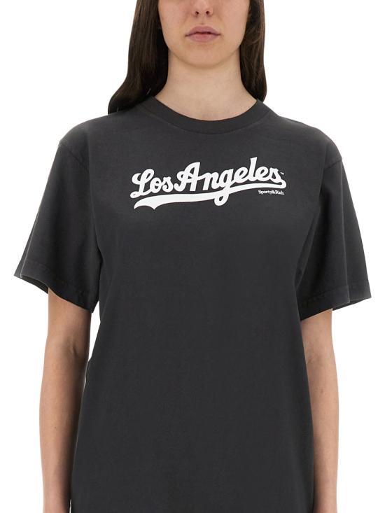 25SS 스포티앤리치 반팔 티셔츠 TO043627667BA02 111 BLACK - SPORTY & RICH