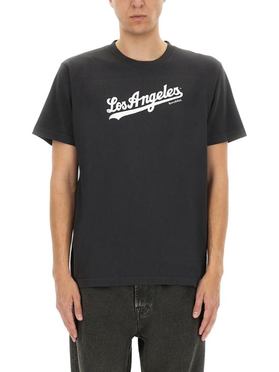 25SS 스포티앤리치 반팔 티셔츠 TO043627667BA02 111 BLACK - SPORTY & RICH