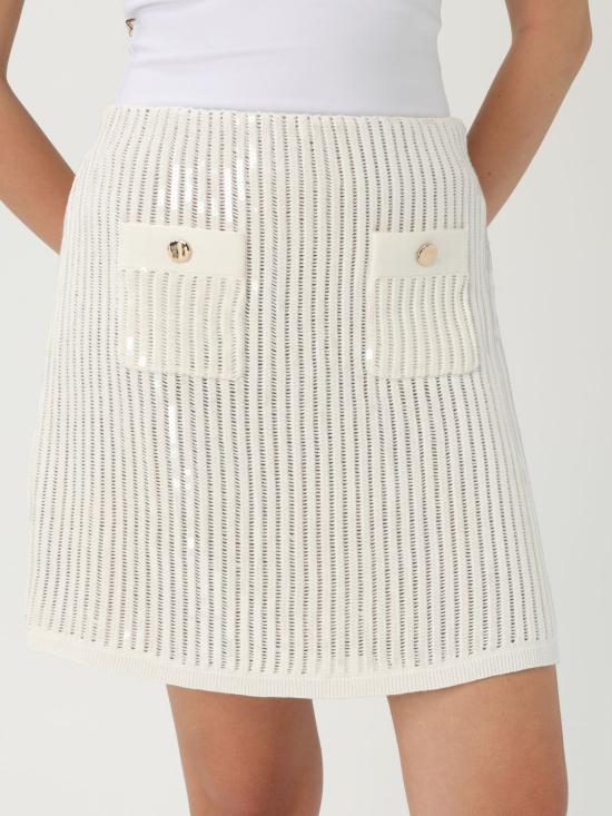 25SS 셀프 포트레이트 스커트 126SK WHITE White - SELF PORTRAIT