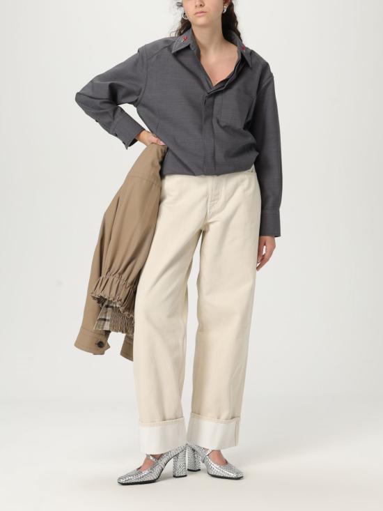 25SS 보테가베네타 블라우스 819885VKIU0 8813 Grey - BOTTEGA VENETA