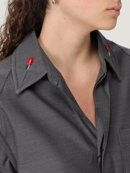 25SS 보테가베네타 블라우스 819885VKIU0 8813 Grey - BOTTEGA VENETA