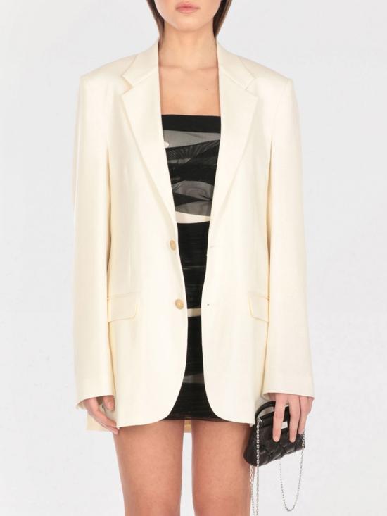 25FW MM6 메종마르지엘라 자켓 S62BN0108S47848 101 Ivory - MM6 MAISON MARGIELA