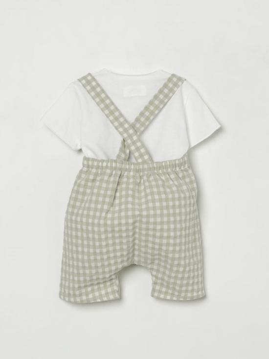 25SS [키즈] 테디 앤 미노우 오버롤 E25CP066C3159 519 Green - TEDDY & MINOU