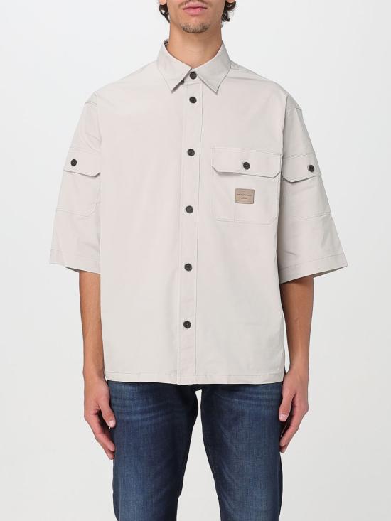 25FW 엠포리오 아르마니 반팔 셔츠 EM001522AF13810 U1098 Silver