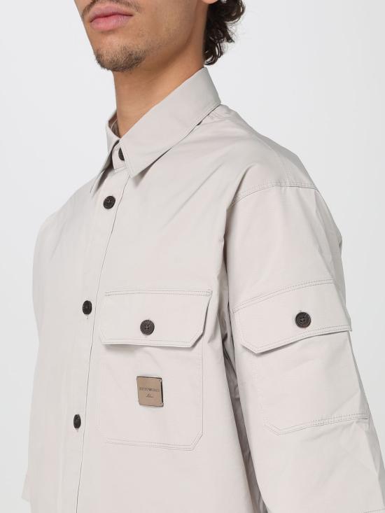 25FW 엠포리오 아르마니 반팔 셔츠 EM001522AF13810 U1098 Silver - EMPORIO ARMANI