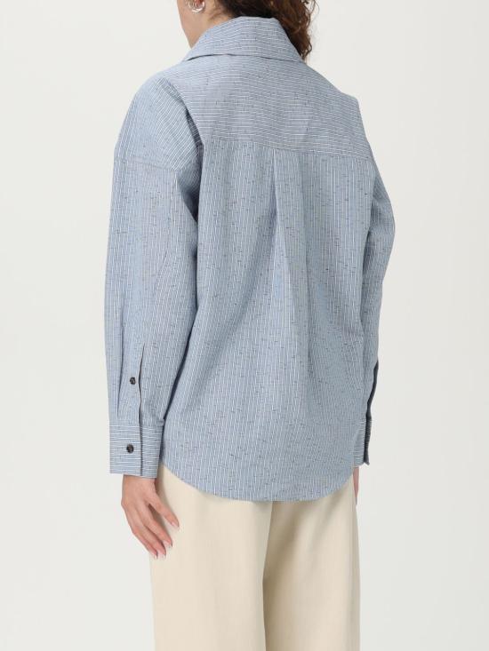 25SS 보테가베네타 블라우스 819968V5CW0 4028 Blue - BOTTEGA VENETA