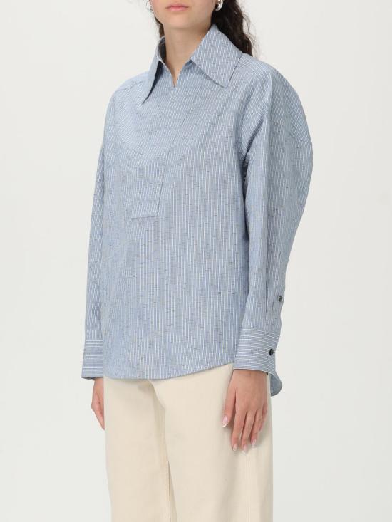 25SS 보테가베네타 블라우스 819968V5CW0 4028 Blue - BOTTEGA VENETA