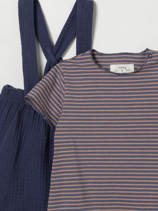 25SS [키즈] 테디 앤 미노우 오버롤 E25CP066C0070 4747 Denim - TEDDY & MINOU