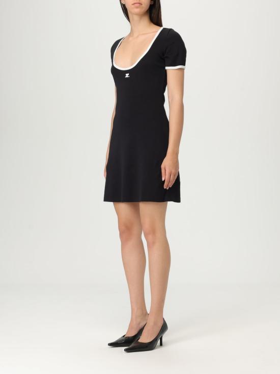 25FW 쿠레쥬 숏 원피스 225JRO600JS0203 9901 Black - COURREGES