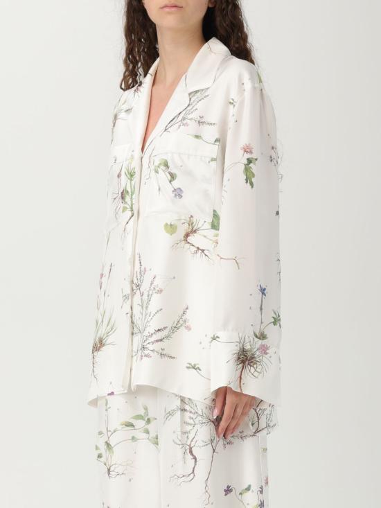 25SS 에르뎀 셔츠 VC25T28WBFST BOTANICAL GARDEN WHITE Yellow Cream - ERDEM