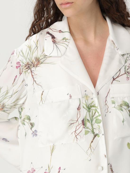 25SS 에르뎀 셔츠 VC25T28WBFST BOTANICAL GARDEN WHITE Yellow Cream - ERDEM