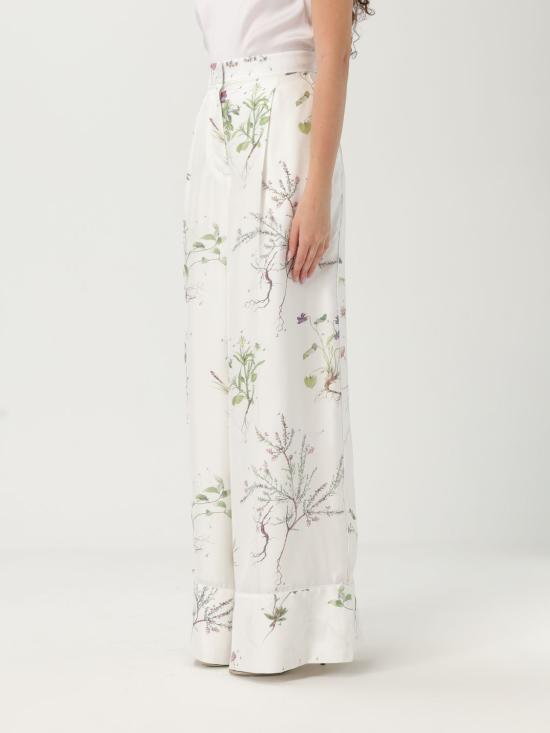 25SS 에르뎀 팔라초 팬츠 VC25TR5WBFST BOTANICAL GARDEN WHITE Yellow Cream - ERDEM