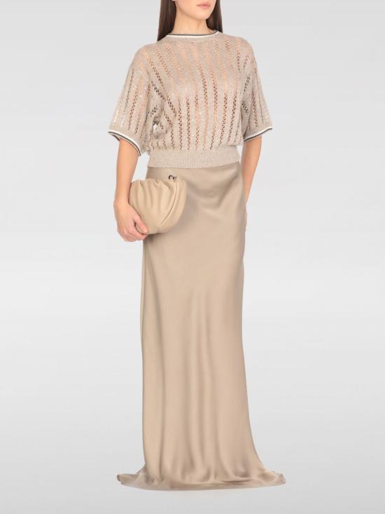 25SS 브루넬로 쿠치넬리 스커트 M0H38G3570 C3284 Grey - BRUNELLO CUCINELLI