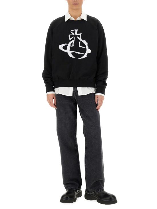 25SS 비비안웨스트우드 긴팔 티셔츠 3I01000Z J006ON401 BLACK - VIVIENNE WESTWOOD